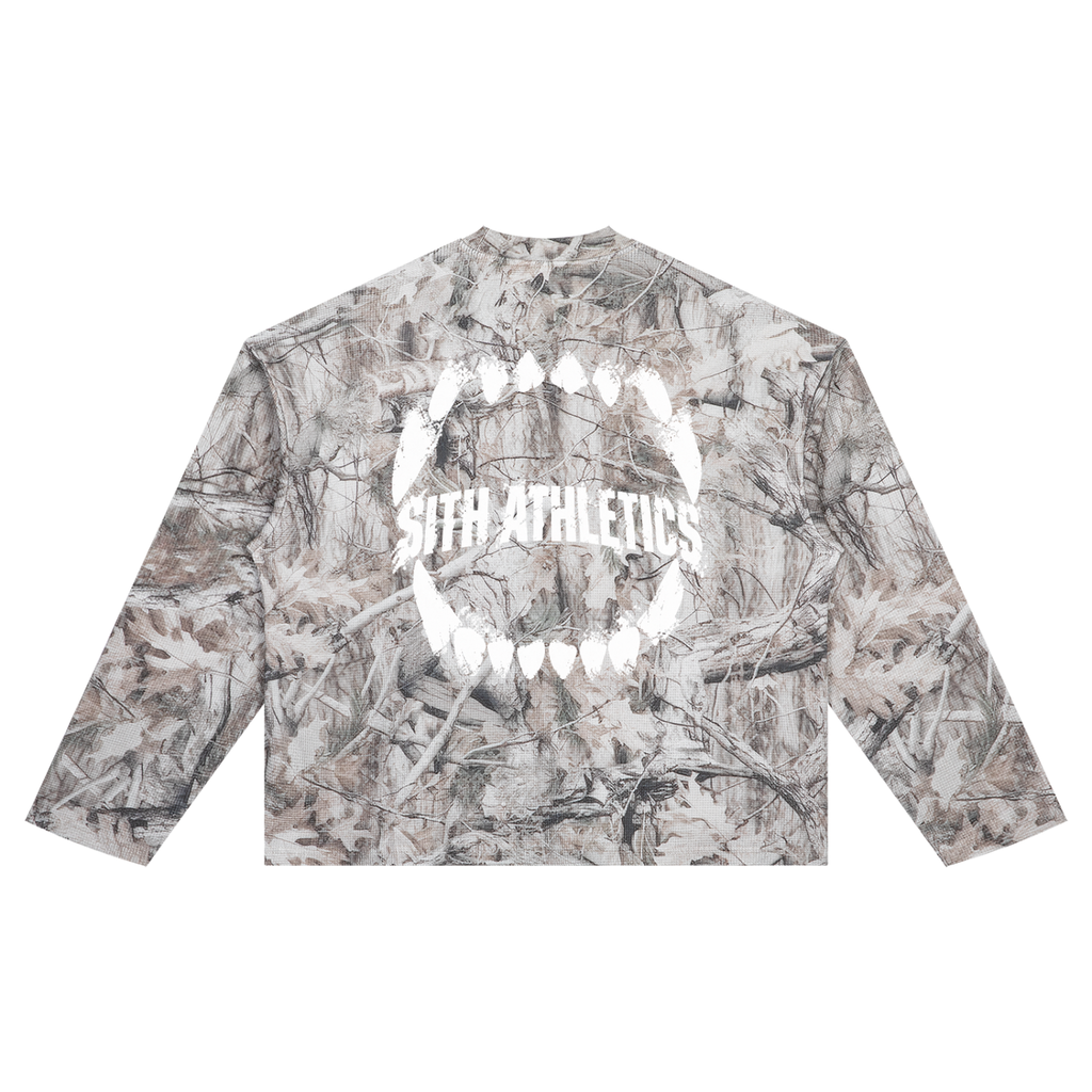 'AFTER DARK' WAFFLE CAMO LONG SLEEVE
