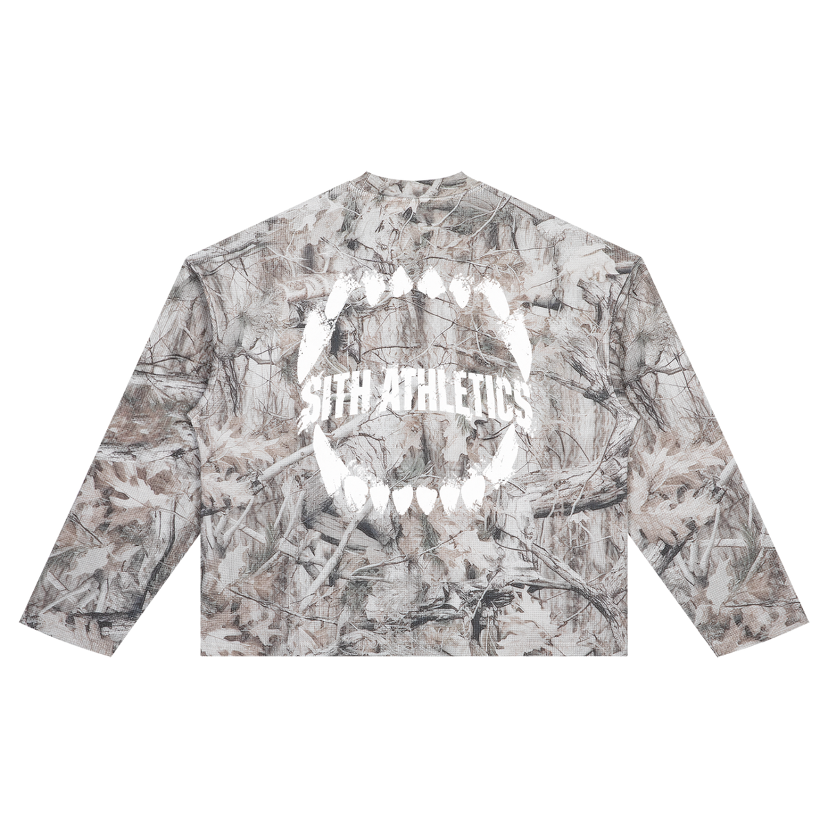 'AFTER DARK' WAFFLE CAMO LONG SLEEVE
