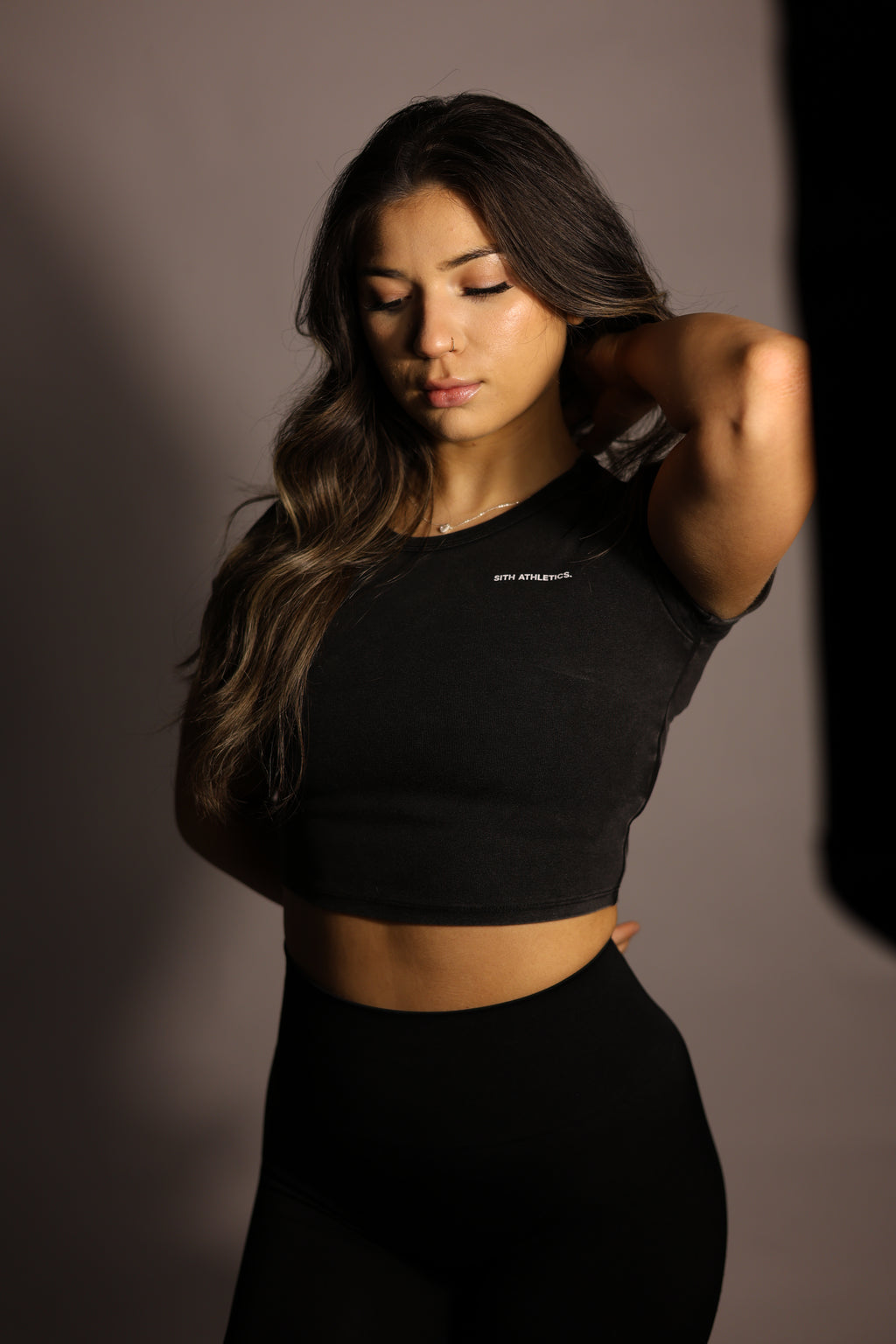 SITH ATHLETICS WOMEN'S SNOW WASHED CROP TOP